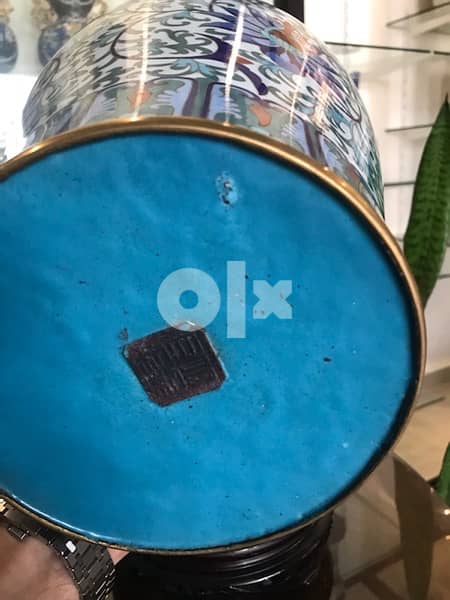 VINTAGE HIGH QUALITY RARE HANDMADE CLOISONNE VASES. 4