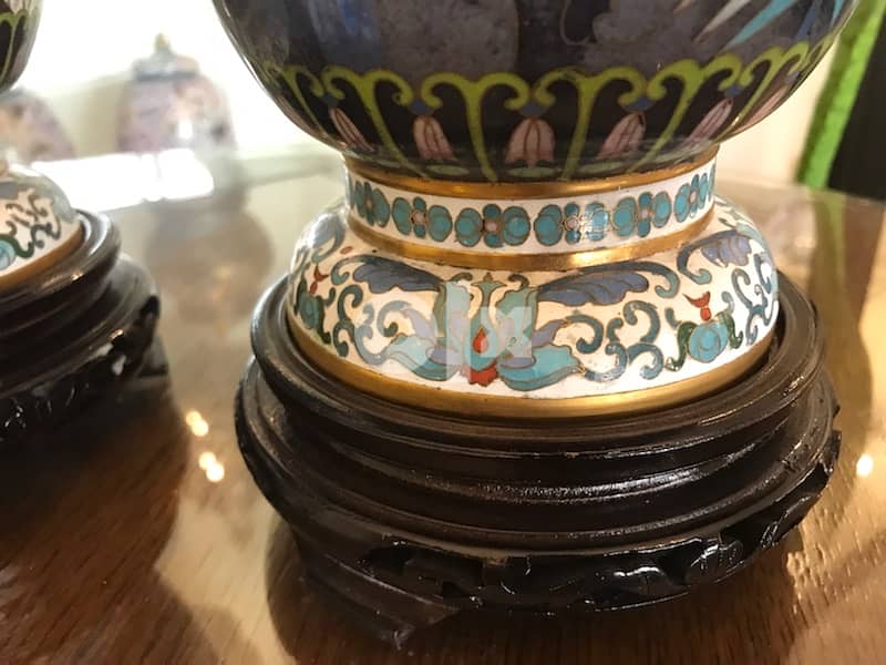 ANTIQUE CLOISONNE VASES 1