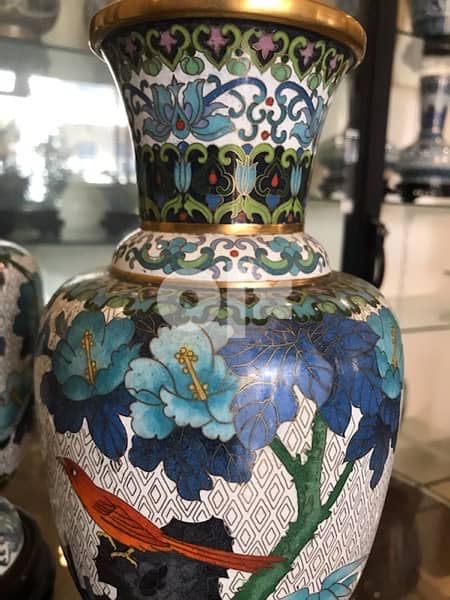 ANTIQUE CLOISONNE VASES 2