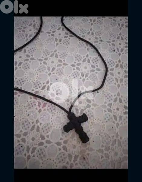necklace cross pearl or rope hand made 7