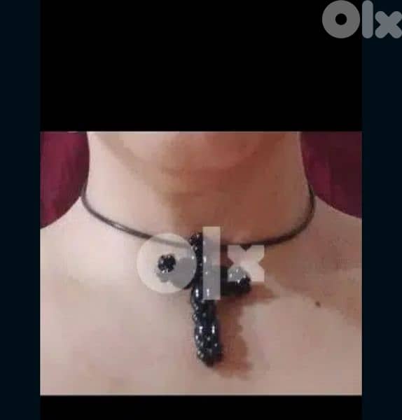 necklace cross pearl or rope hand made 14