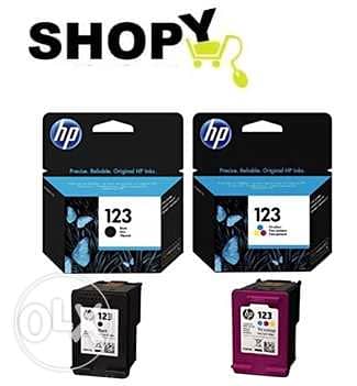 original HP ink black and colour 0