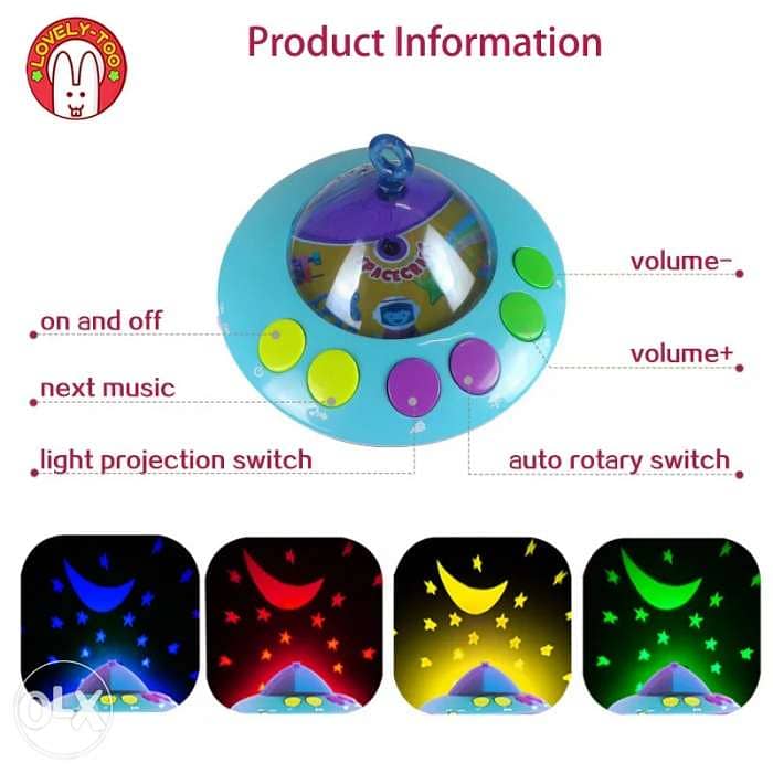 Star Master Dreamful Baby Bed Ring Bell Toy Rotating Music 6