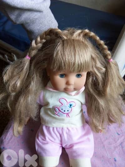 BAYER BABY GIRL TALKER Used Still Good doll 50Cm Working Mechanism toy