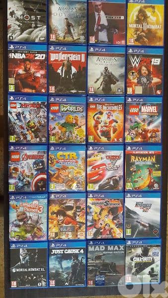Giant collection of Ps4 used games in leb w Minecraft w gta sale only