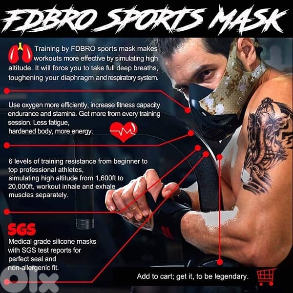 FDBRO Sport Masks for Training Fitness 7