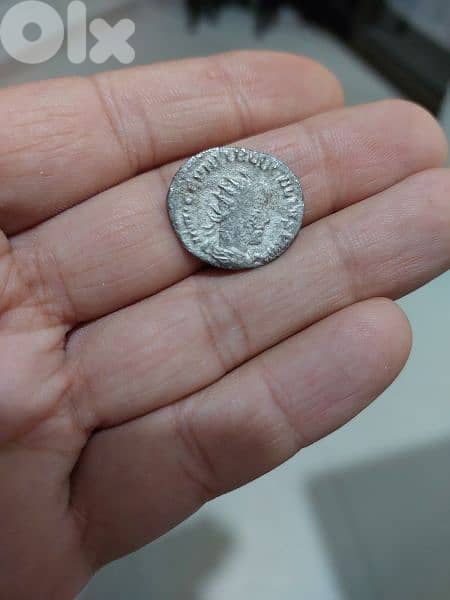 Ancient Valerian & his  son Gallienius silvered Billion coin year 254 0