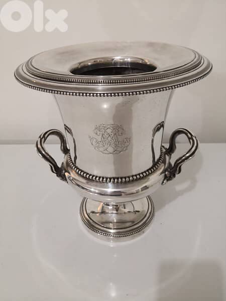 antique christofle champagne silver bucket 0