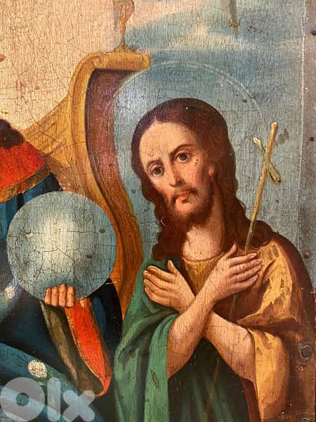 rare antique mid 19th century church icon king of glory 8