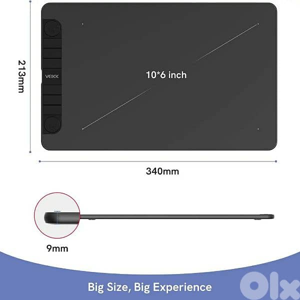 Veikk Vk1060 Pro  Digital drawing pen tablet 3