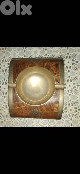 vintage Ashtrey wood and copper 2