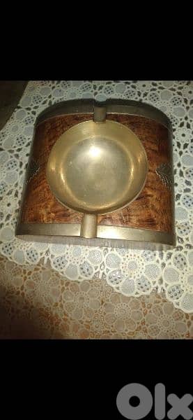 vintage Ashtrey wood and copper 7