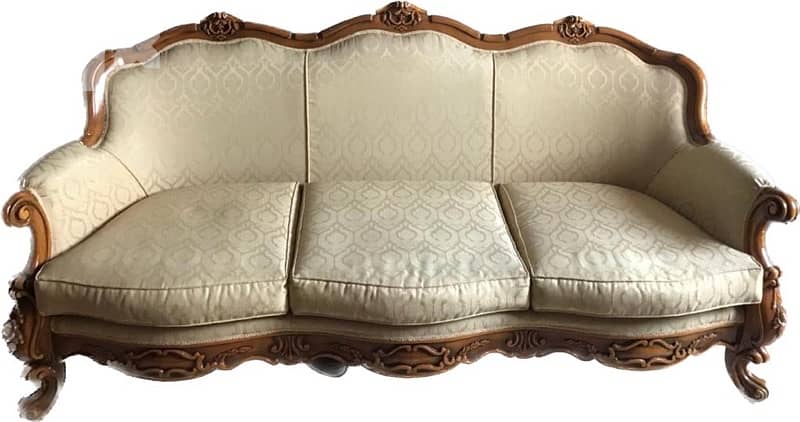 one big and 4 small armchairs good wood. 0