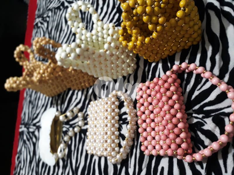 Bag of beads beige 5