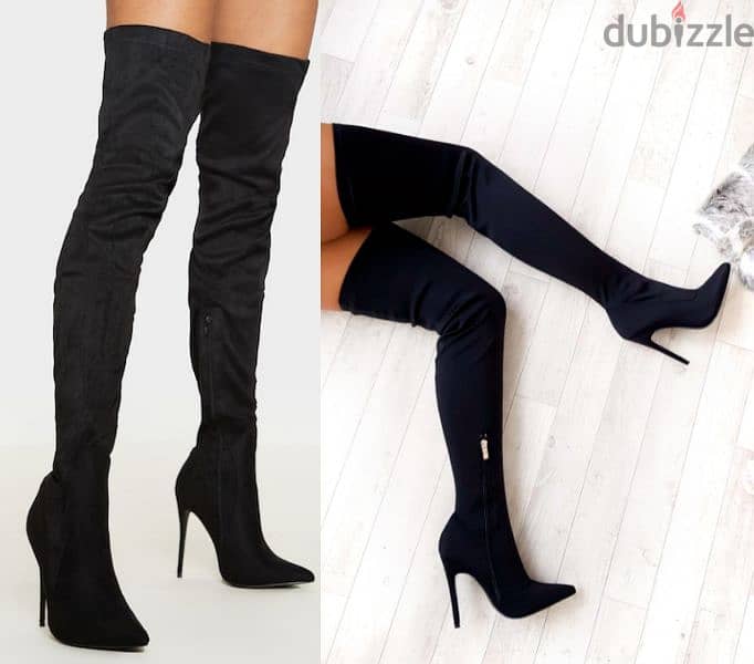 high heels stilletto boots size 39 only black 1