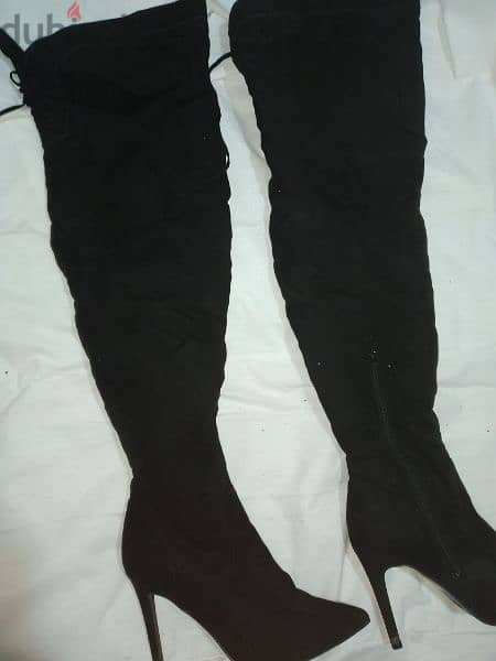 high heels stilletto boots size 39 only black 10