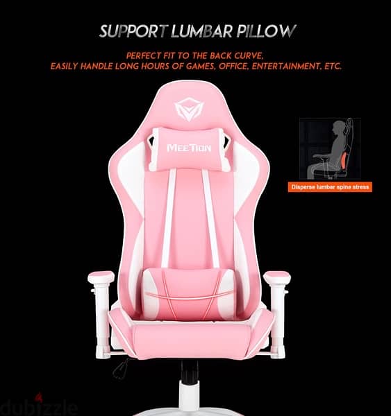 Meetion Pink Gaming Chair 4