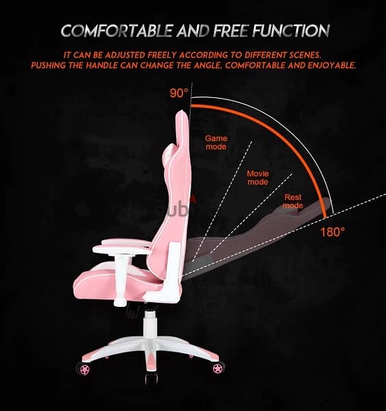 Meetion Pink Gaming Chair 6