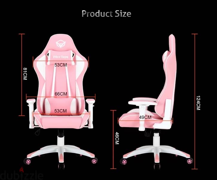 Meetion Pink Gaming Chair 7