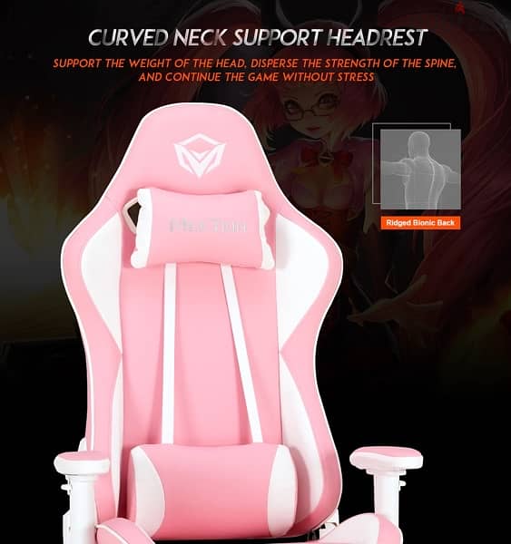 Meetion Pink Gaming Chair 10