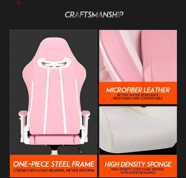 Meetion Pink Gaming Chair 11