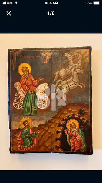 super rare 18th century greeck icon st Elia 0