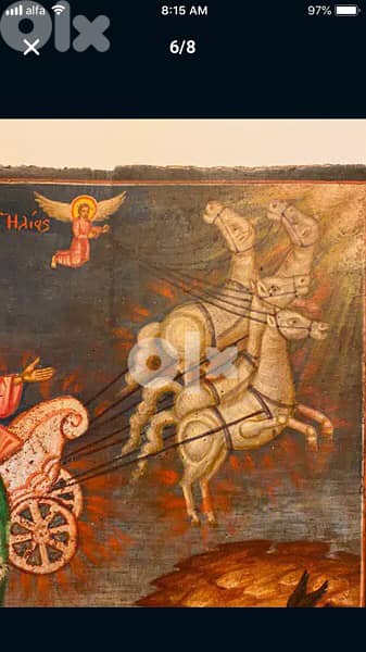 super rare 18th century greeck icon st Elia 4