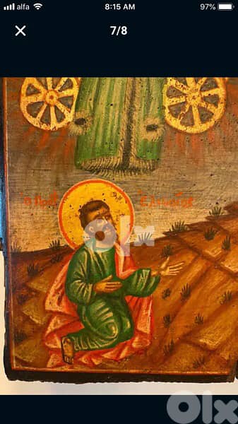 super rare 18th century greeck icon st Elia 7