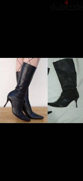 medium heels real leather boots size 39 used once 0
