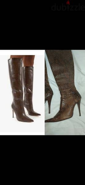 real serpent leather brown size 39 used once 6