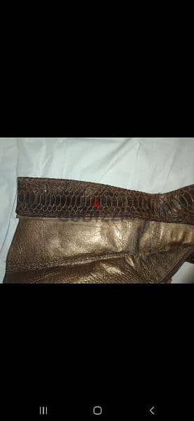 real serpent leather brown size 39 used once 8