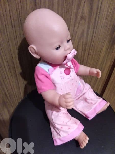 BABY BORN EMMA ZAPF Great girl toy+her own PACIFIER 42Cm DRINKS &PIN 6