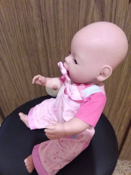 BABY BORN EMMA ZAPF Great girl toy+her own PACIFIER 42Cm DRINKS &PIN 3