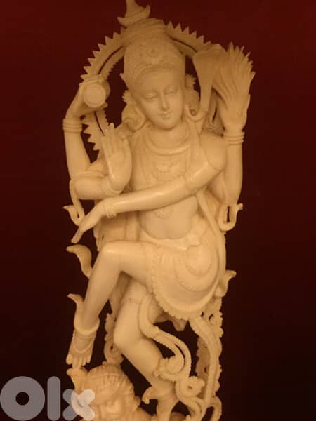 antique early 20th century Indian carved statue 1