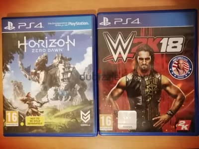 very good condition WWE wrestling game and horizon game ps4