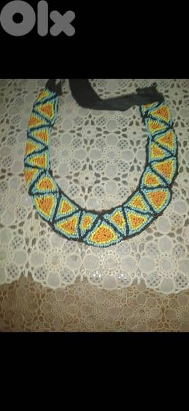 Necklace all beads hand made vintage 2 colours 4