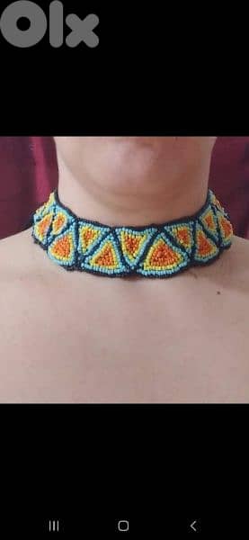 Necklace all beads hand made vintage 2 colours 5