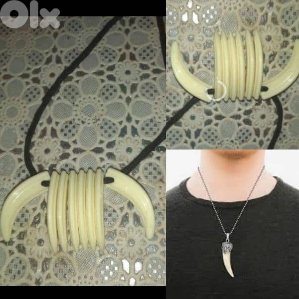 necklace for men tooth vegan 0