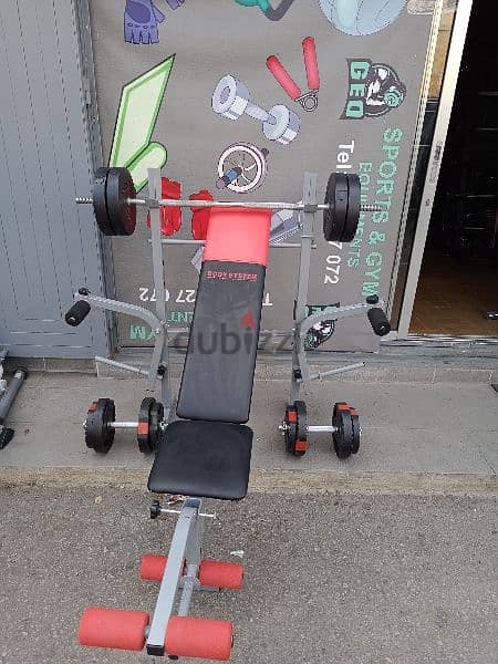 Adjustable bench & weights axes 03027072 GEO بنش مميز مع لمسات وأوزان 0
