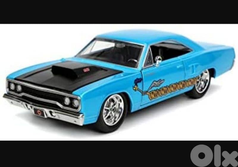 Plymouth Roadrunner (Wile,E Coyote) diecast car model 1:24 0