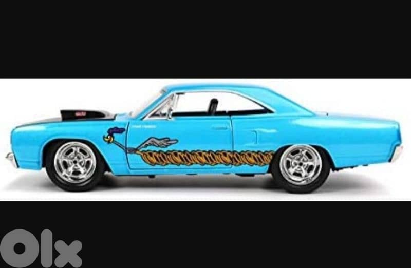 Plymouth Roadrunner (Wile,E Coyote) diecast car model 1:24 1