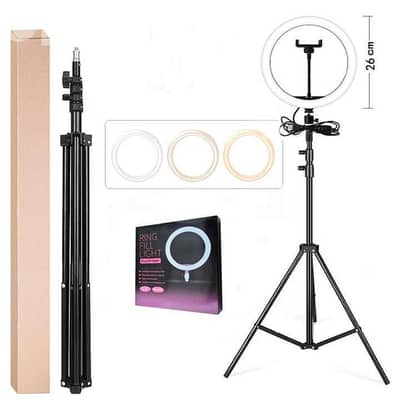 10" Ringlight Ring Fill Light 3 Colors With Tripod