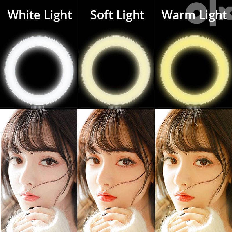 10" Ringlight Ring Fill Light 3 Colors With Tripod 5
