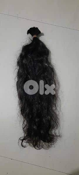 100% natural original hair, 60 cm tall, thick, dark brown color 1