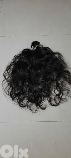 100% natural original hair, 60 cm tall, thick, dark brown color 3