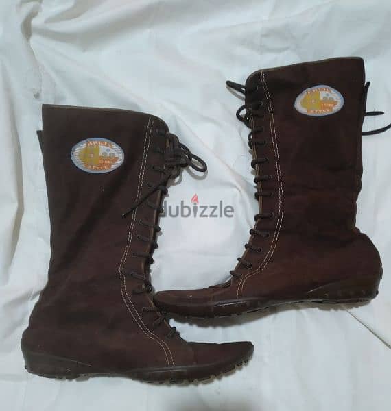 shoes brown boots 38.39 suede 2