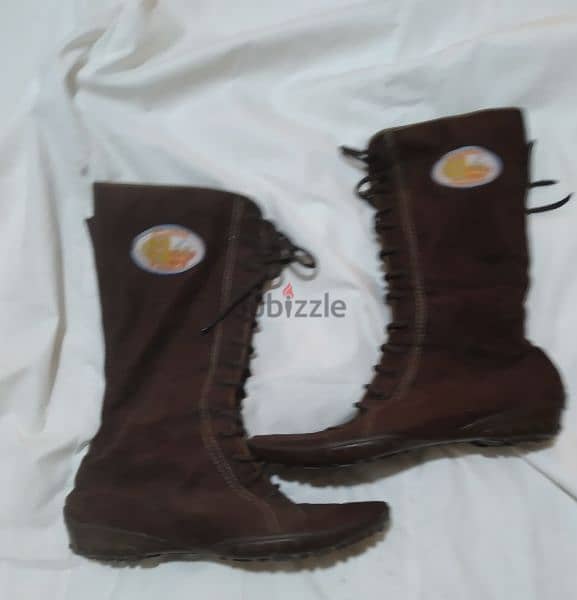 shoes brown boots 38.39 suede 3