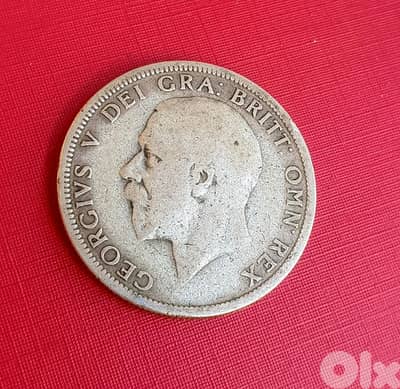 1928 Silver Florin KGV Great Britain فضة انكليزية جورج الخامس