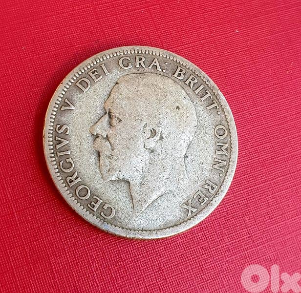 1928 Silver Florin KGV Great Britain فضة انكليزية جورج الخامس 1