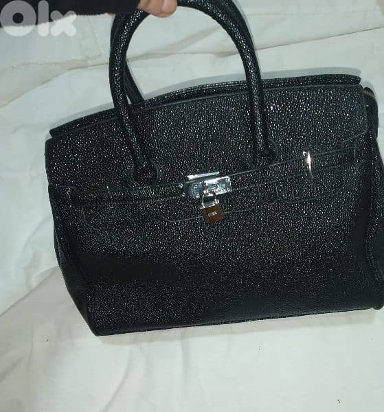 bag copy hermes birkin 35 shiny black 1